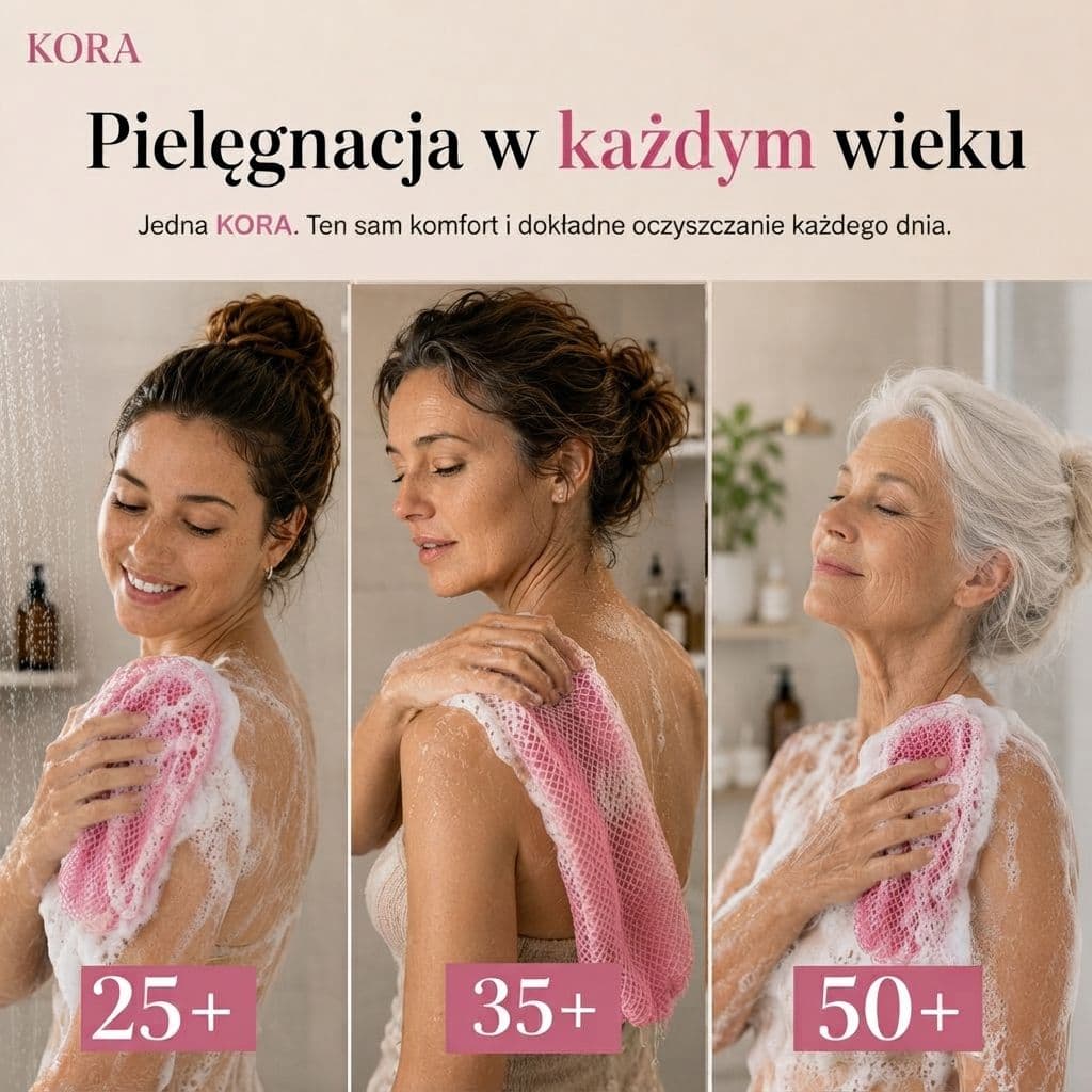 KORA - Siatka do Naturalnego Oczyszczania Ciała i Pleców 114x13cm (1+1 Gratis)