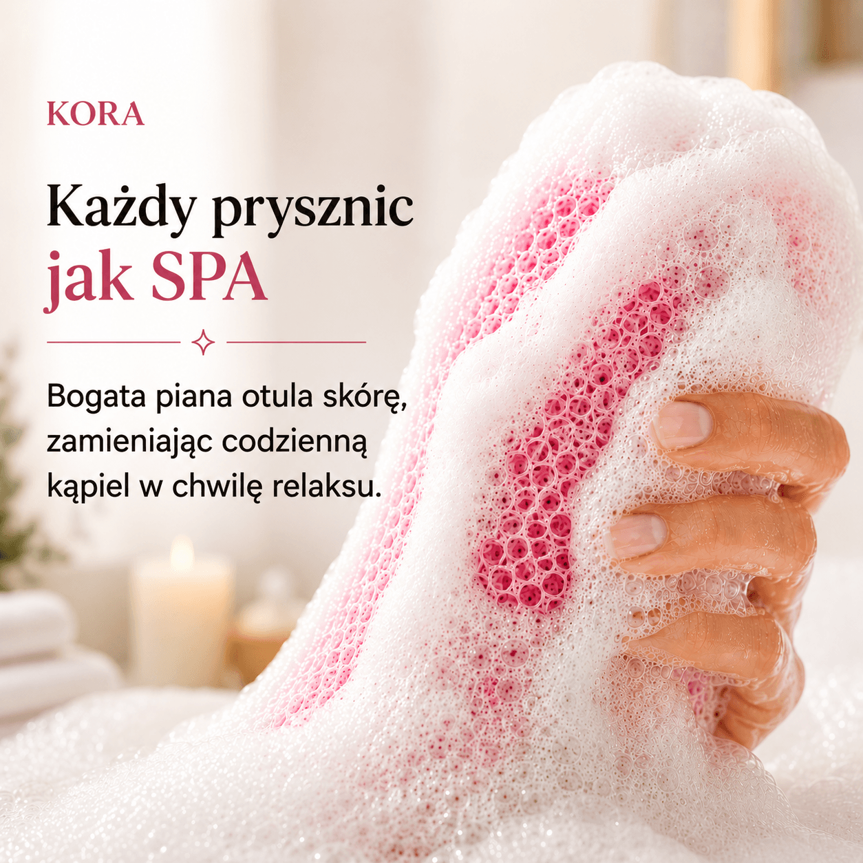 KORA - Siatka do Naturalnego Oczyszczania Ciała i Pleców 114x13cm (1+1 Gratis)